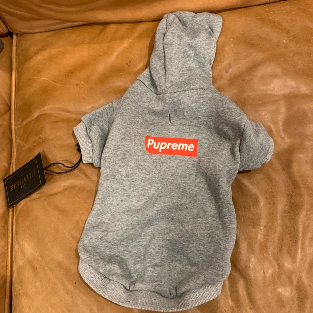 Pupreme dog hoodie